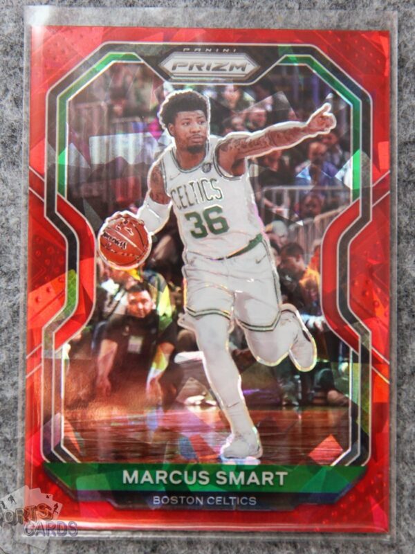 2020-21 Marcus Smart #97 Panini Prizm Red Ice Prizm-front