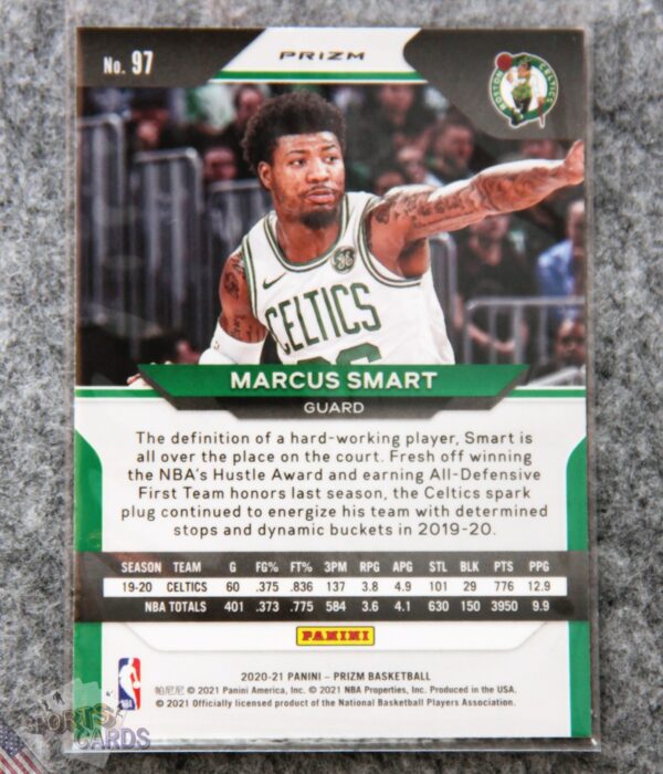 Alternative view of 2020-21 Marcus Smart #97 Panini Prizm Red Ice Prizm