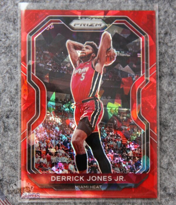 2020-21 Derrick Jones Jr. #55 Panini Prizm Red Ice Prizm