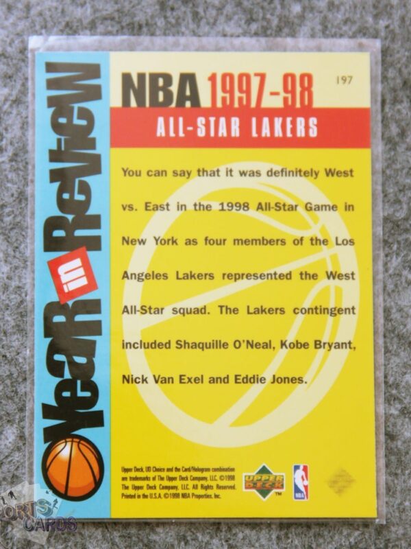 Alternative view of 1997-98 All-Star Lakers #197 Upper Deck Year In Review