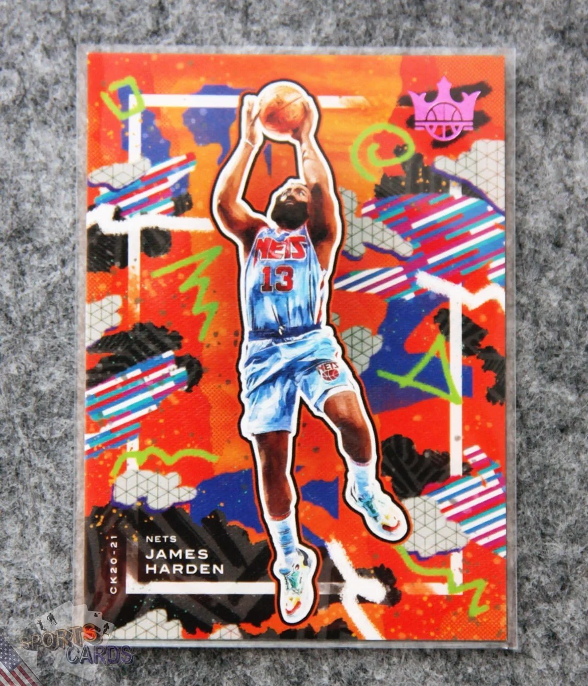 2020-21 James Harden #42 Panini Court Kings Pink /99-front