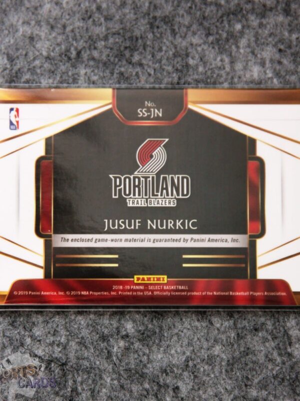 Alternative view of 2018-19 Jusuf Nurkic #SS-JN Panini Select Select Swatches