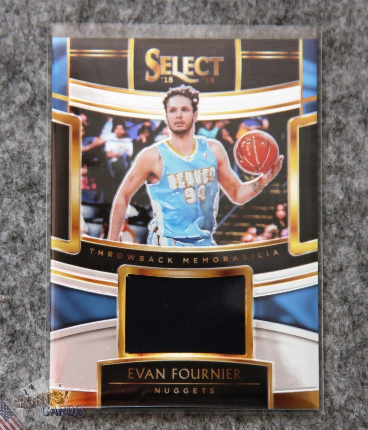 2018-19 Evan Fournier #TM-EFN Panini Select Throwback Memorabilia-front