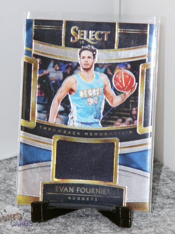 2018-19 Evan Fournier #TM-EFN Panini Select Throwback Memorabilia-stand