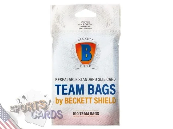 Beckett Shield Resealable Team Bags-back