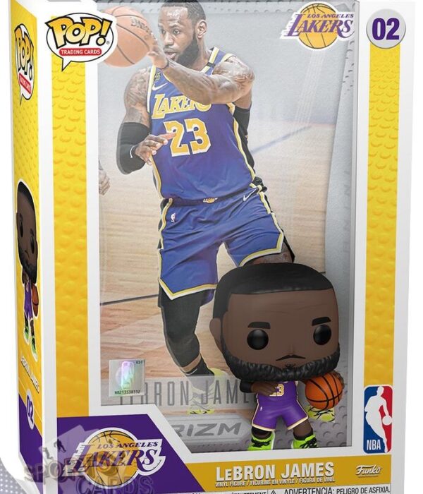 Funko POP! Lebron James #02 Los Angeles Lakers NBA Panini Prizm Card + Vinyl Figure-front