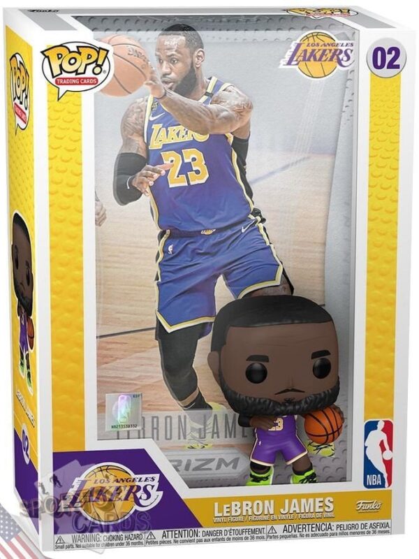 Funko POP! Lebron James #02 Los Angeles Lakers NBA Panini Prizm Card + Vinyl Figure-front