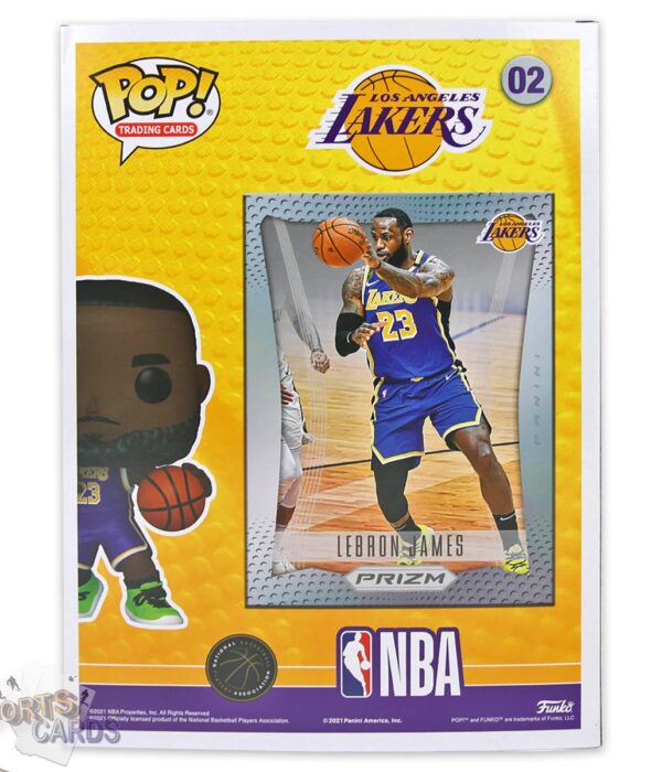 Funko POP! Lebron James #02 Los Angeles Lakers NBA Panini Prizm Card + Vinyl Figure-stand