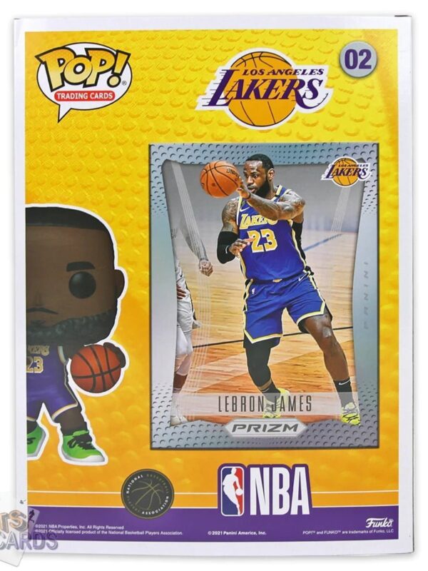 Funko POP! Lebron James #02 Los Angeles Lakers NBA Panini Prizm Card + Vinyl Figure-stand