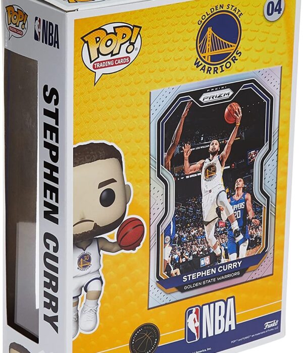 Funko POP! Stephen Curry #04 Golden State Warriors NBA Panini Prizm Card + Vinyl Figure-stand