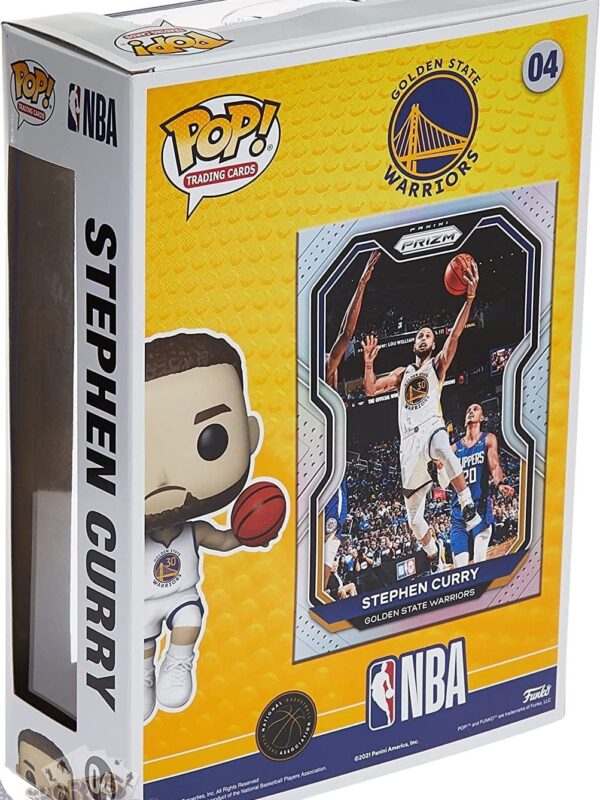 Funko POP! Stephen Curry #04 Golden State Warriors NBA Panini Prizm Card + Vinyl Figure-stand