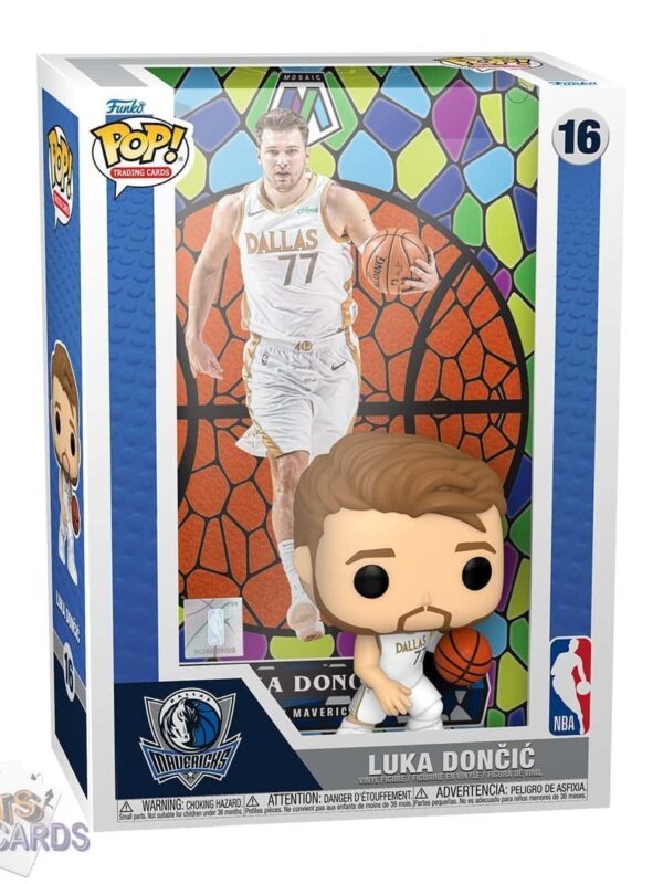 Funko POP! Luka Doncic #16 Dallas Mavericks NBA Panini Mosaic Card + Vinyl Figure-front