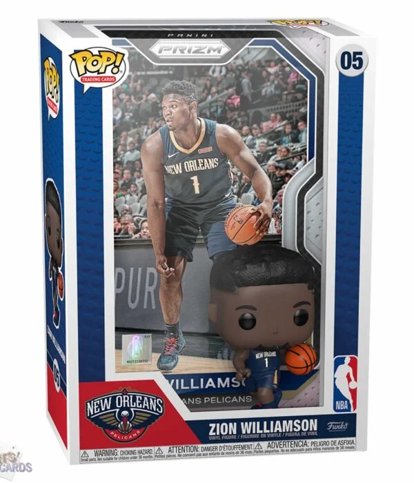 Funko POP! Zion Williamson #05 New Orleans Pelicans NBA Panini Prizm Card + Vinyl Figure-front