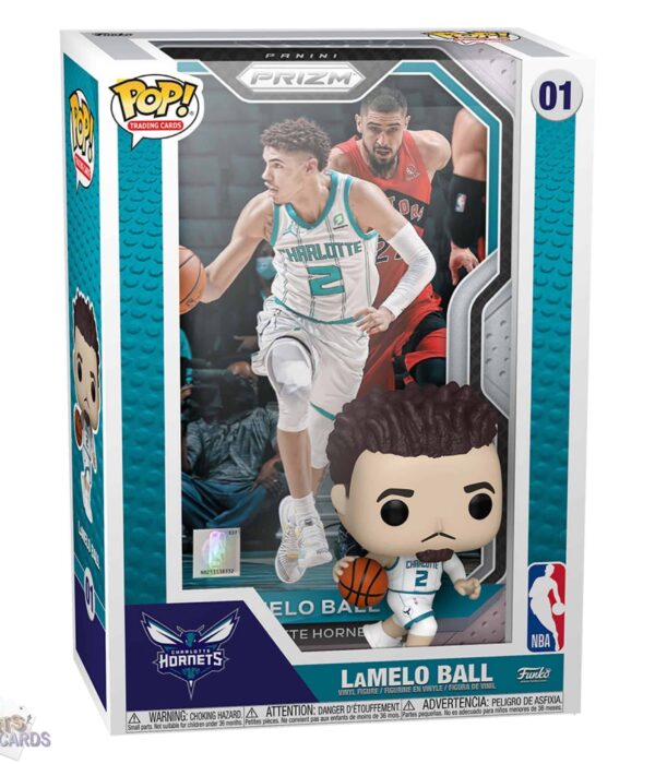 Funko POP! LaMelo Ball #01 Charlotte Hornets NBA Panini Prizm Card + Vinyl Figure-front