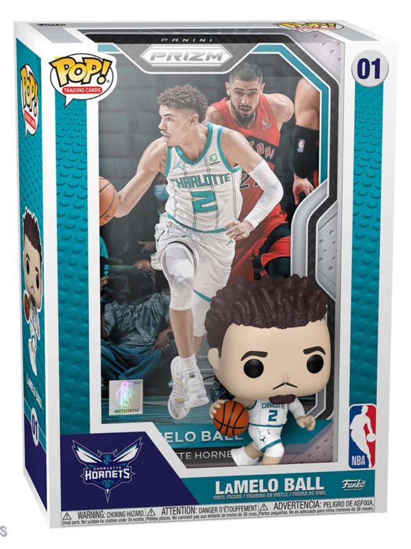 Funko POP! LaMelo Ball #01 Charlotte Hornets NBA Panini Prizm Card + Vinyl Figure-front