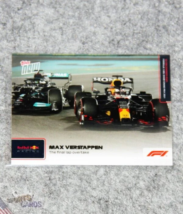 2021 Max Verstappen #81 Topps Now Formule 1 The Final Lap Overtake-front