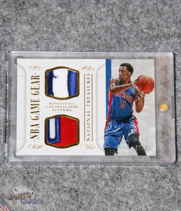 2014-15 Kentavious Calwell-Pope #GGD-KCP Panini National Treasures NBA Game Gear /25-front