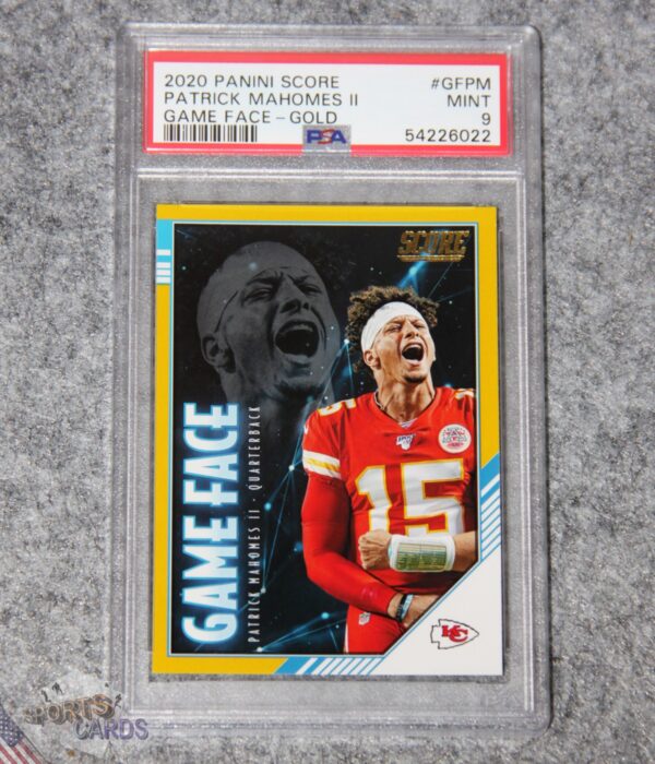 2020 Patrick Mahomes II #GF-PM Panini Score Game Face Gold PSA 9 MINT POP 5