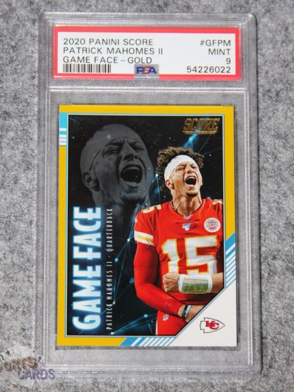 2020 Patrick Mahomes II #GF-PM Panini Score Game Face Gold PSA 9 MINT POP 5