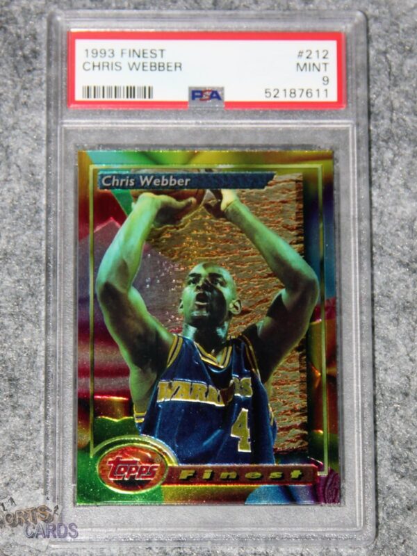 1993-94 Chris Webber #212 Topps Rookie Finest RC PSA 9 MINT