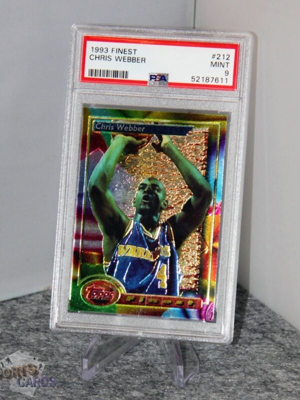 1993-94 Chris Webber #212 Topps Rookie Finest RC PSA 9 MINT-stand