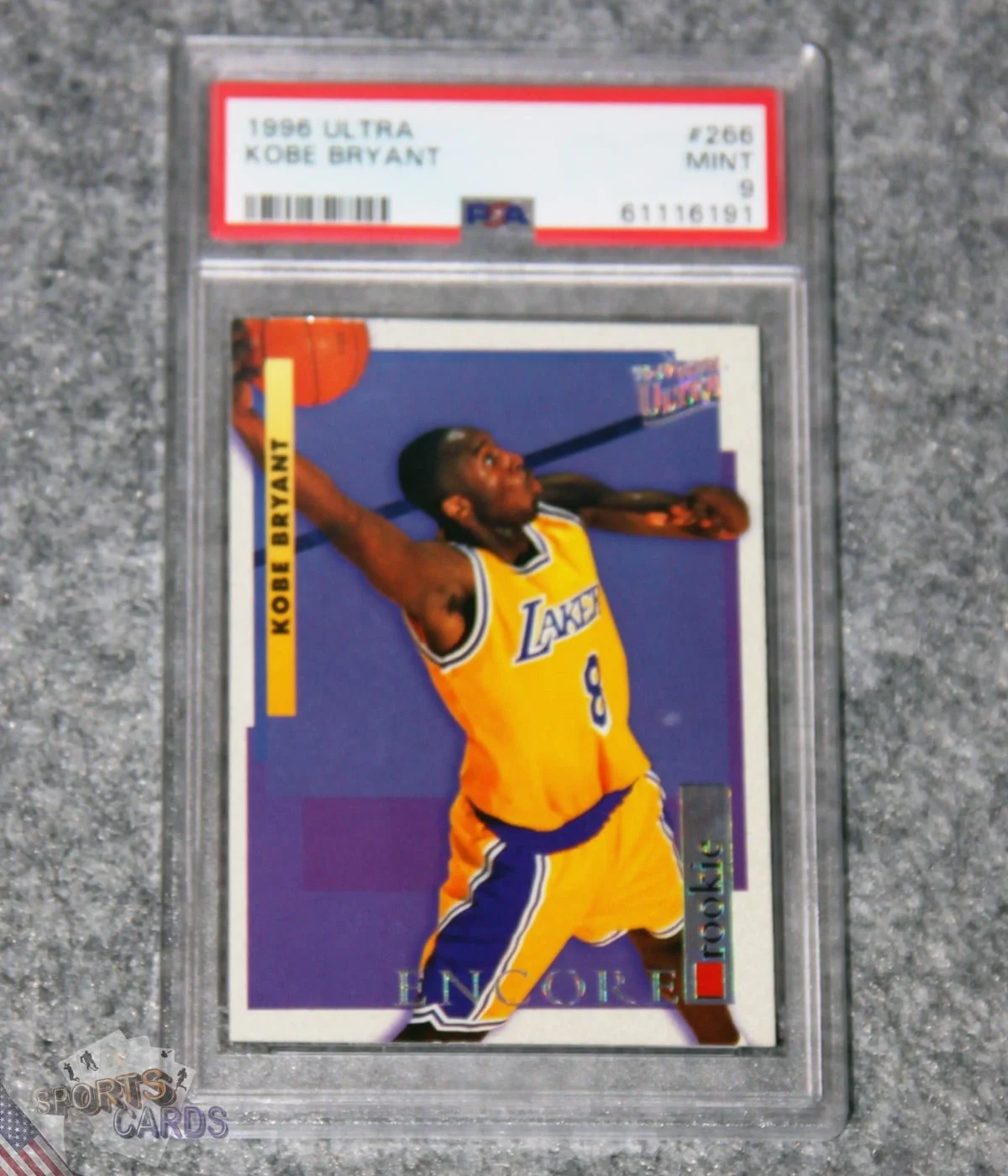 1996-97 Kobe Bryant #266 Fleer Ultra Rookie Encore RC PSA 9 MINT