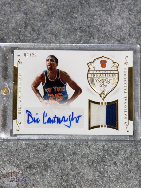 2014-15 Bill Cartwright #MTSBC Panini National Treasures Material Signatures Prime /25-front