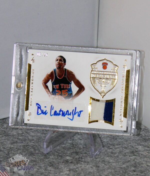 2014-15 Bill Cartwright #MTSBC Panini National Treasures Material Signatures Prime /25-stand