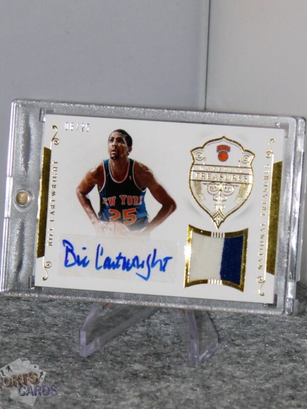2014-15 Bill Cartwright #MTSBC Panini National Treasures Material Signatures Prime /25 - Afbeelding 3