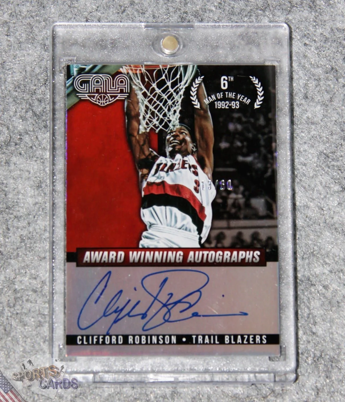 2014-15 Clifford Robinson #18 Panini Gala Award Winning Autographs /60-front