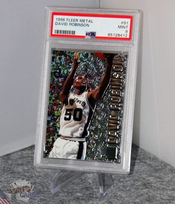 1996-97 David Robinson #91 Fleer Metal PSA 9 MINT POP 7-stand