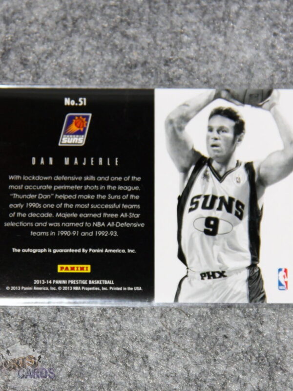 Alternative view of 2013-14 Dan Majerle #51 Panini Prestige Bonus Shots Auto