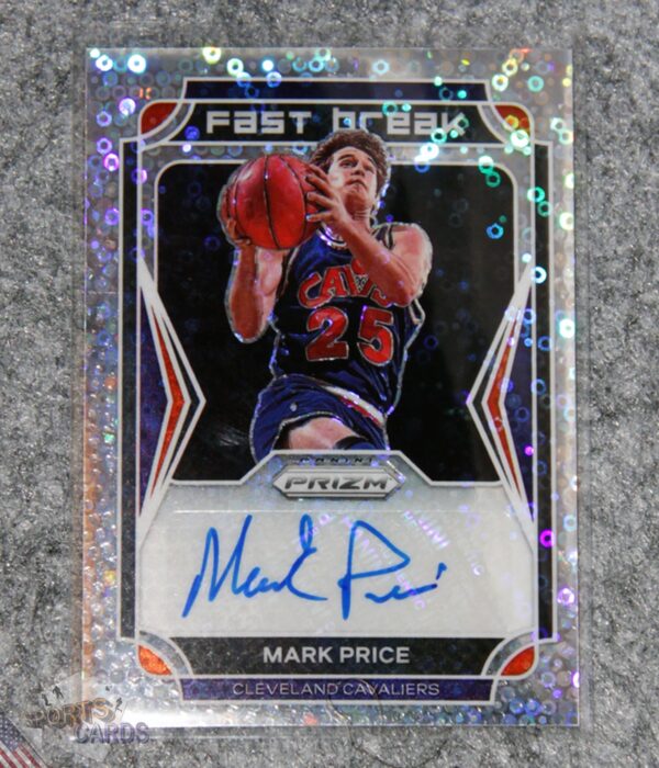 2021-22 Mark Price #FB-MPC Panini Prizm Fast Break Silver Disco Auto-front