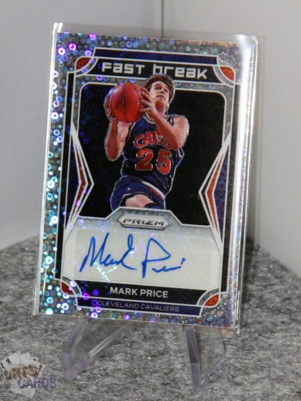 2021-22 Mark Price #FB-MPC Panini Prizm Fast Break Silver Disco Auto-stand