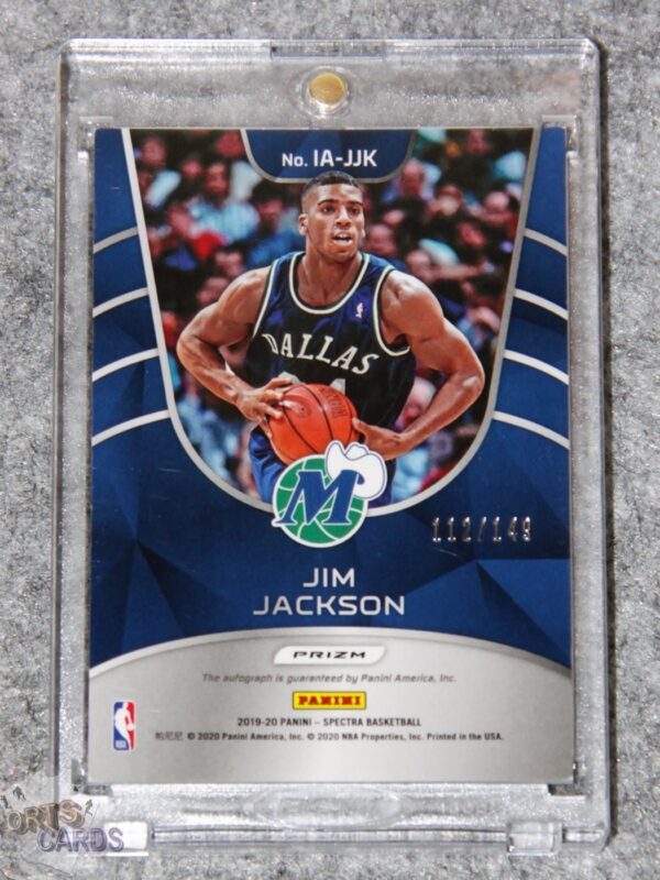 2019-20 Jim Jackson #IA-JJK Panini Spectra Prizm Autographs Icons /149-back