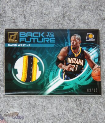 2017-18 David West #BM-DW Panini Donruss Back to the Future Materials /10-front