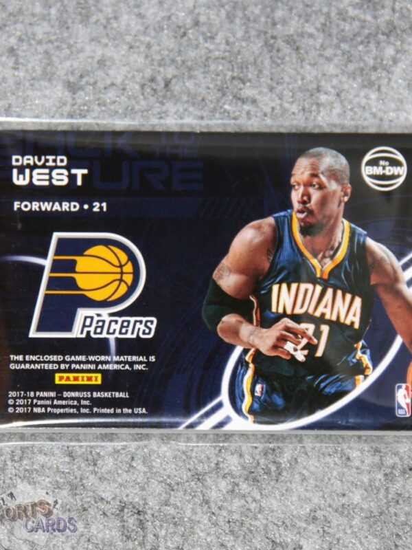 2017-18 David West #BM-DW Panini Donruss Back to the Future Materials /10-back