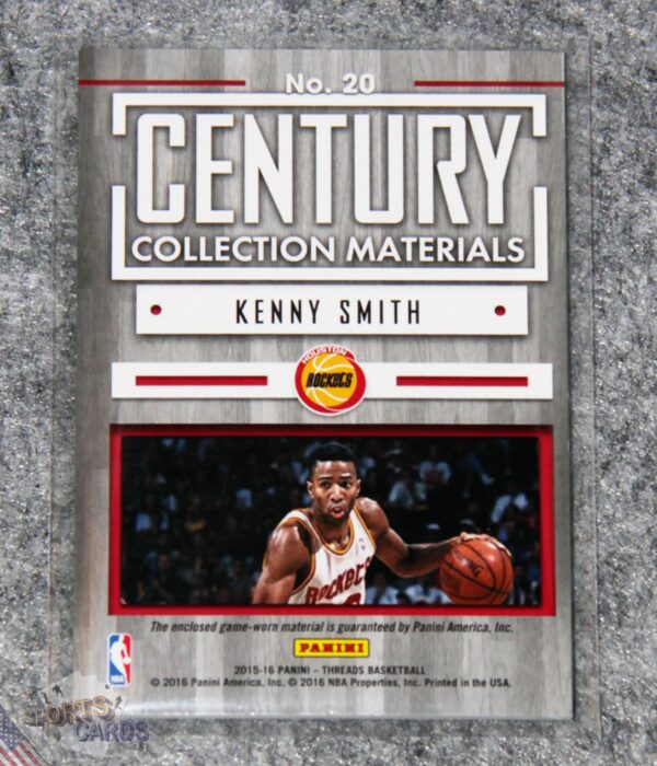Alternative view of 2015-16 Kenny Smith #20 Panini Threads Century Collection Materials /10