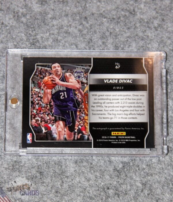 Alternative view of 2016-17 Vlade Divac #67 Panini Prizm Autograph