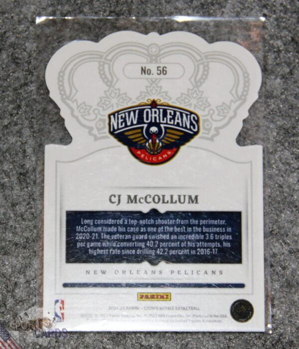 2021-22 CJ McCollum #56 Panini Crown Royale-back