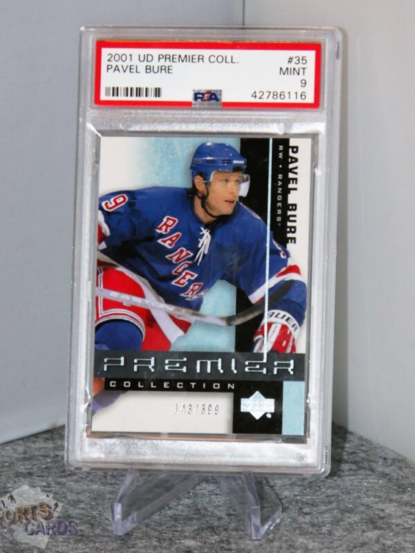 2001-02 Pavel Bure #35 Upper Deck Premier Collection /399 PSA 9 MINT POP 2-stand