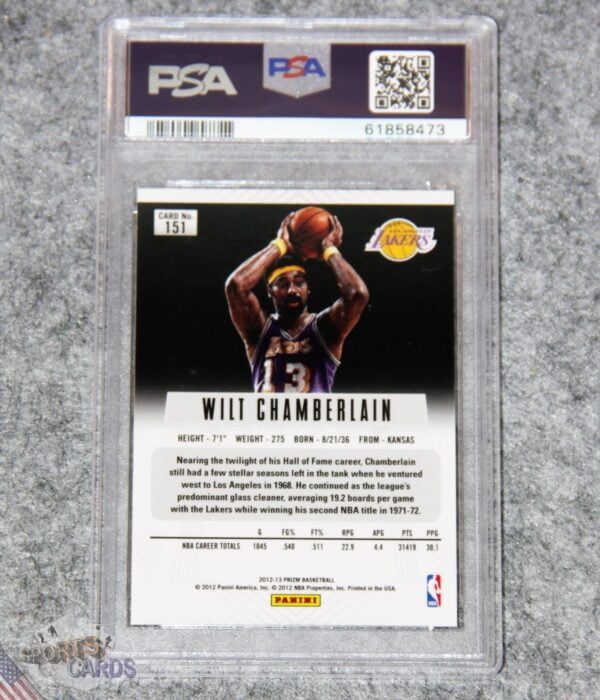 Alternative view of 2012-13 Wilt Chamberlain #151 Panini Prizm PSA 9 MINT
