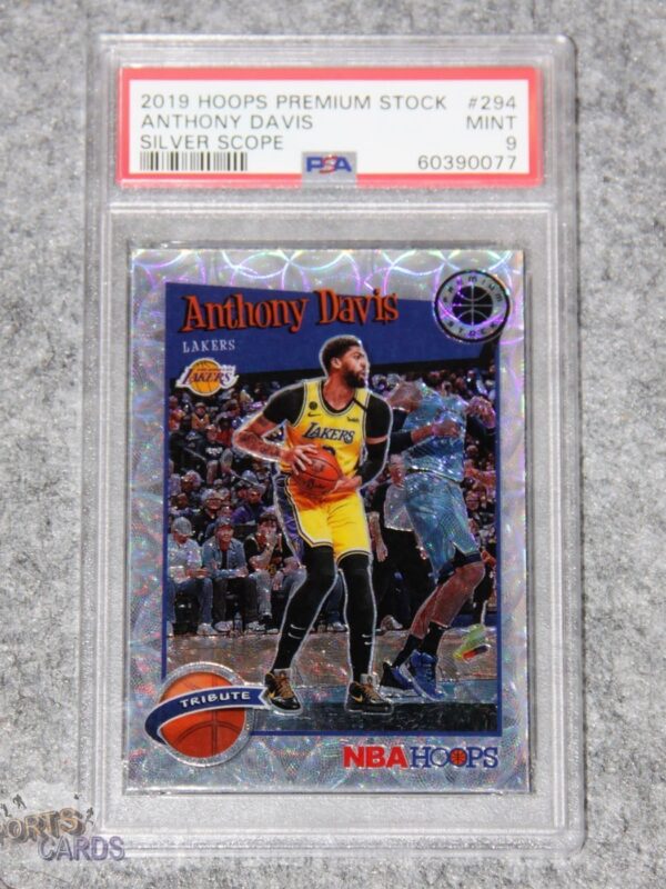 2019-20 Anthony Davis #294 Panini NBA Hoops Premium Stock Silver Scope Prizm PSA 9 MINT
