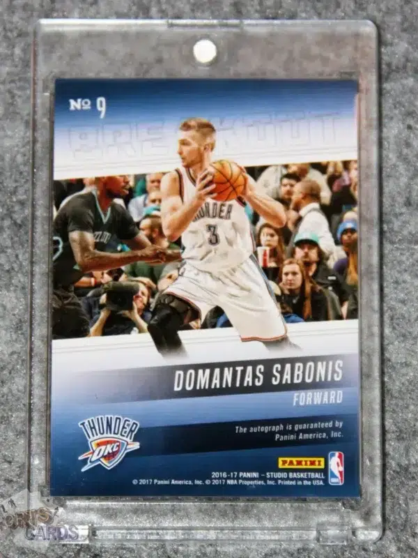 2016-17 Domantas Sabonis #9 Panini Studio Breakout Signatures RC /299-back