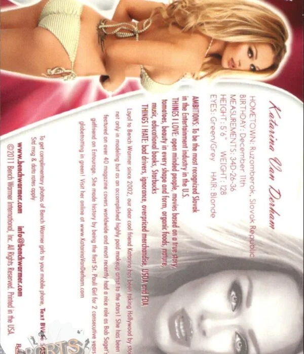 2011 Katarina Van Derham #85 Bench Warmer BubbleGum-back