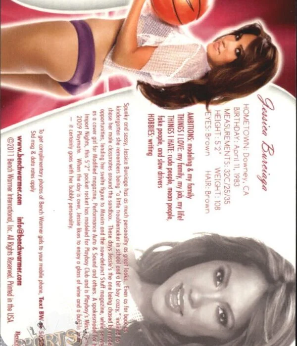 2011 Jessica Burciaga #6 Bench Warmer BubbleGum-back