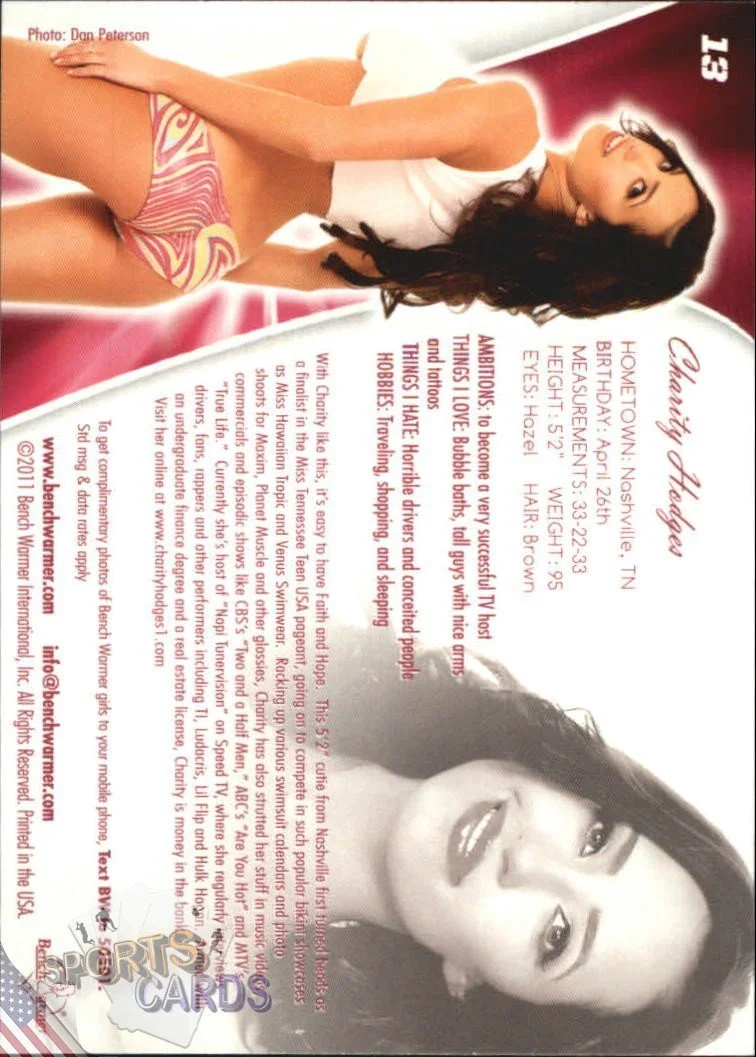 2011 Charity Hodges #13 Bench Warmer BubbleGum-back