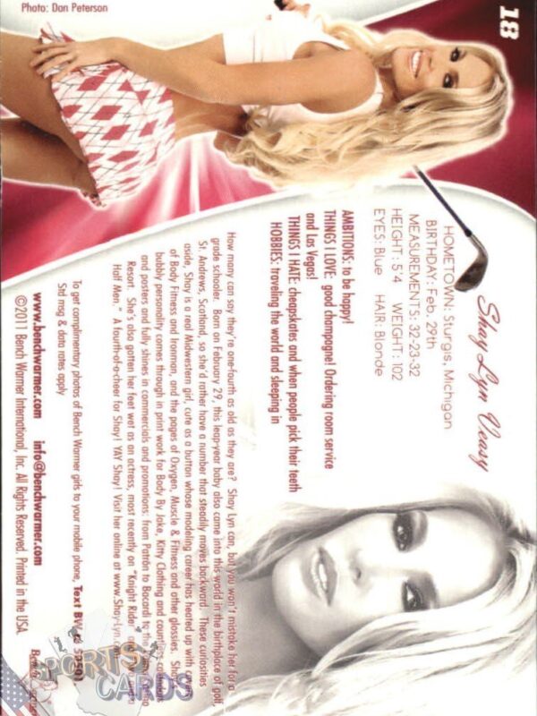 2011 Shay Lyn Veasy #18 Bench Warmer BubbleGum-back