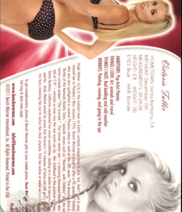 2011 Victoria Fuller #19 Bench Warmer BubbleGum-back