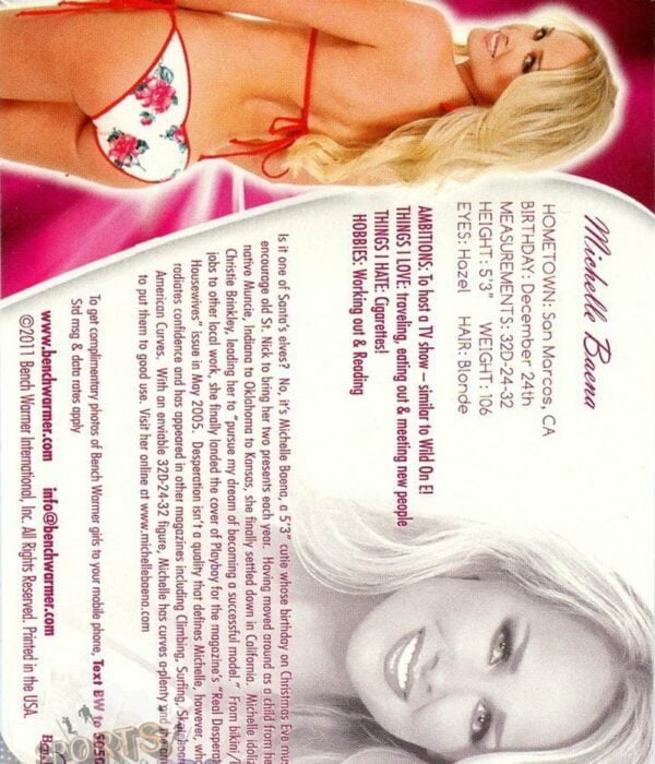 2011 Michelle Baena #21 Bench Warmer BubbleGum-back